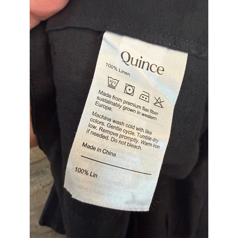 Quince Linen Patch Pocket Wide Leg Pants